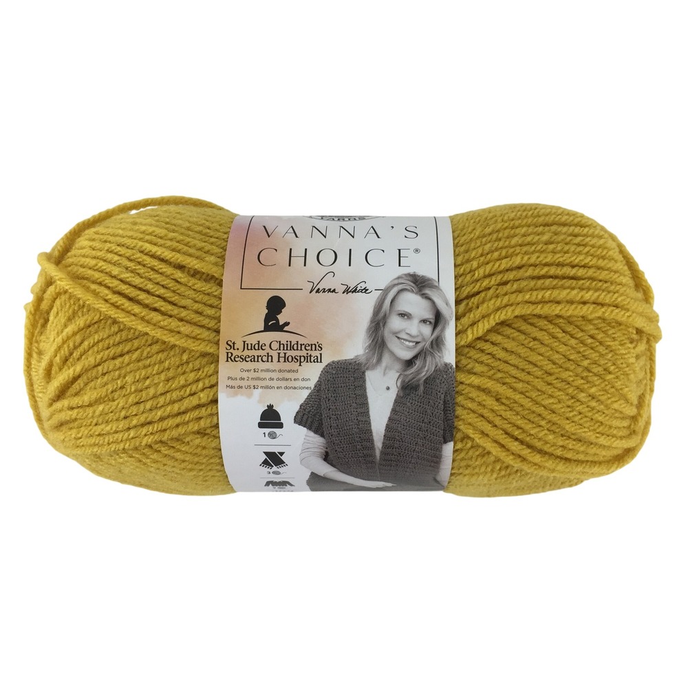 Lion Brand Vanna's Choice Yarn 3.5oz Mustard 158 Medium 4 Acrylic 170yd